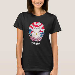 Fur Mama Cat Animal Meme Kitten Animal Puff Cat Ma T-Shirt