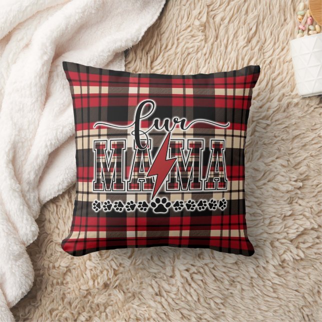 Fur Mama Kariert Kissen (Decke)
