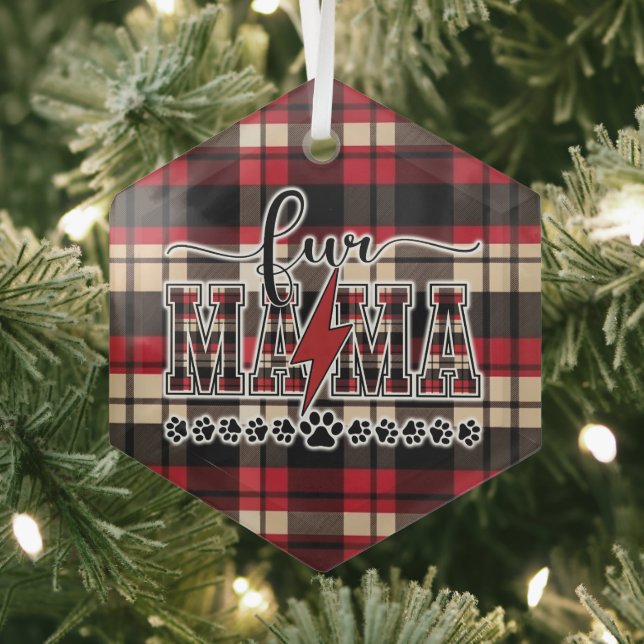 Fur Mama Kariert Ornament Aus Glas (Insitu)