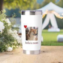Für Mama Love – Wasserflasche mit süßem Hundebild