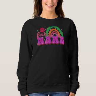 Fur Mama Pet Parent Dog Paw Print Sweatshirt