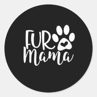 Fur Mama Runder Aufkleber