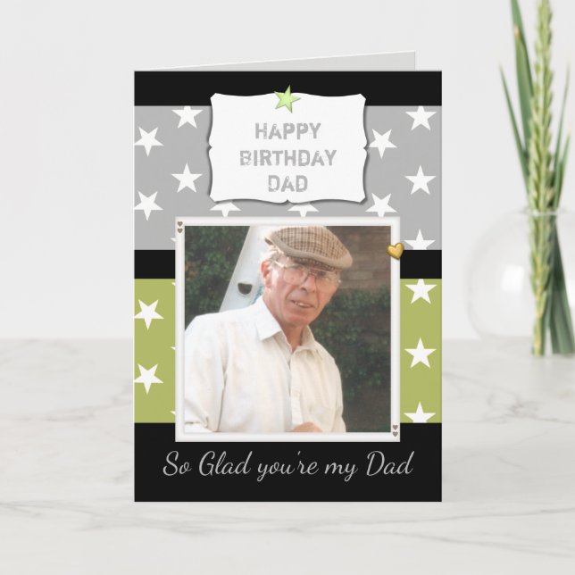 Für Männer Vater Geburtstag Foto Gruß Karte (Vorderseite)