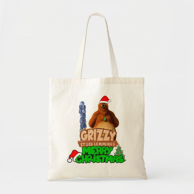 Für Männer Weihnachtsfrauen Grizzy und die Lemming Tragetasche (Vorne)