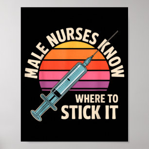 Für männliche Krankenpfleger wissen, wo der Stock Poster