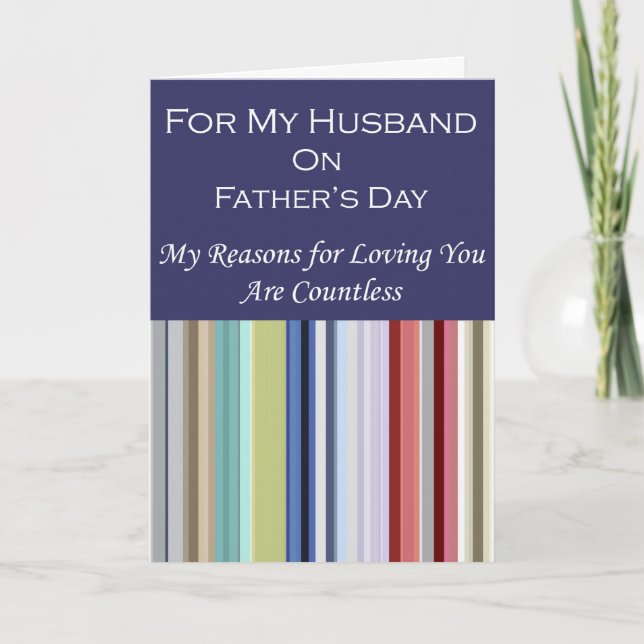 Für mein Ehemann am Vatertag Karte (Vorderseite)
