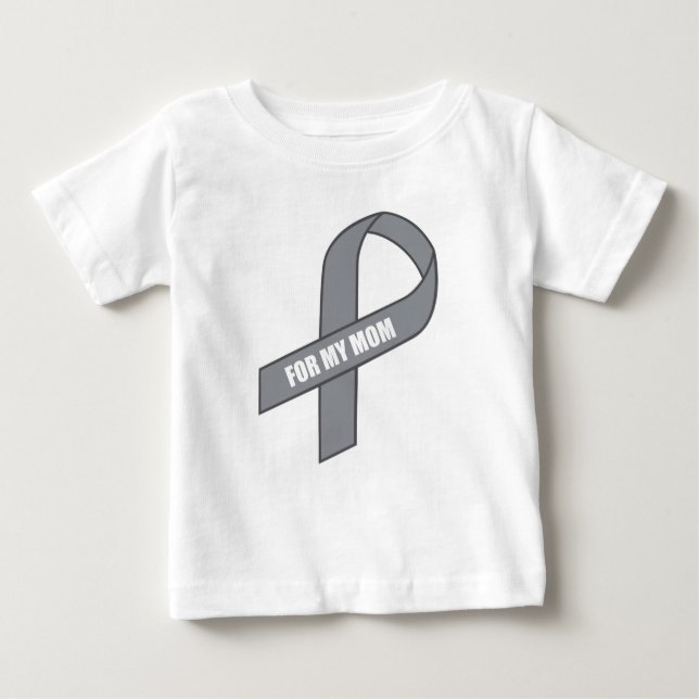 Für mein Mama-(graues/silbernes Awarness Band) Baby T-shirt (Vorderseite)