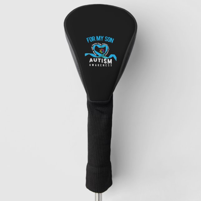 Für mein Sohn-Autismus-Bewusstsein Golf Headcover (Vorderseite)