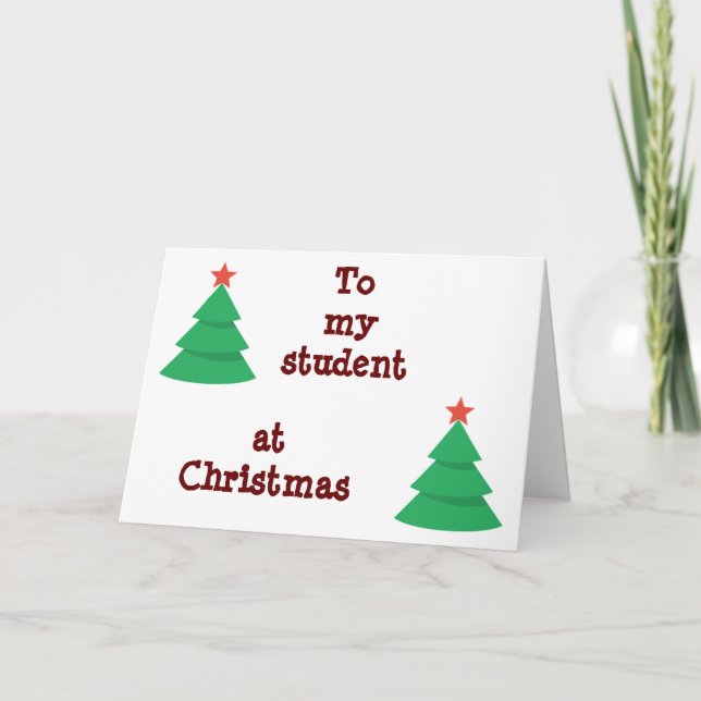 **FÜR MEIN STUDENT** HOFFE, DASS SANTA "GUT FÜR SI KARTE (Vorderseite)