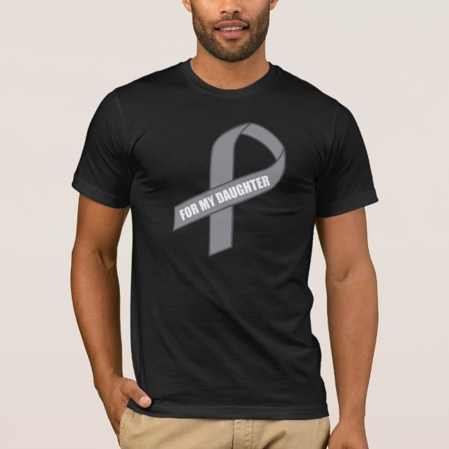 Für mein Tochter-(graues/silbernes T-Shirt (Vorderseite)