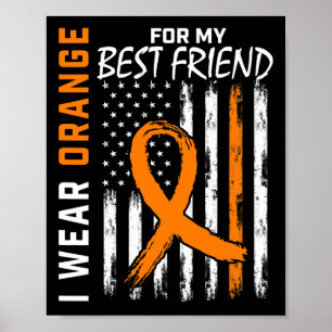 Für meine beste Freundin Leukämie Awareness Flag G Poster