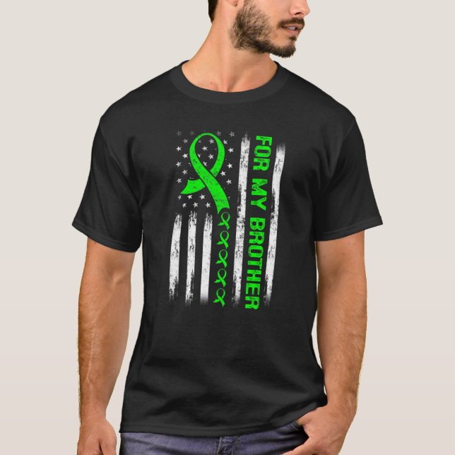 Für meine Bruderlymphomawerf "Green Ribbo" T-Shirt (Vorderseite)