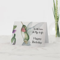 Für meine Ehefrau mit der Liebe Hummingbird Joy Ro