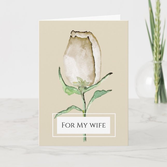 Für meine Ehefrau zum Muttertag Moderne, Eleganz,  Karte (Vorderseite)
