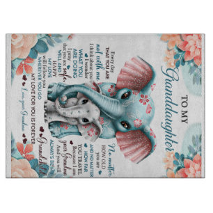 Für meine Enkelin Elephant Geburtstagsgeschenke Id Schneidebrett