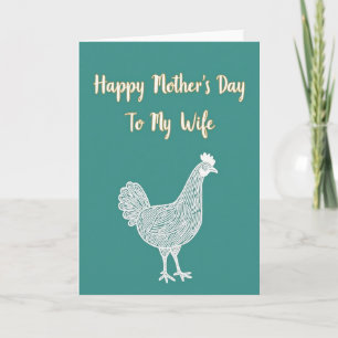 Für meine Frau Teal Fowl Karte