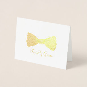 Für meine Groom-Verlobung Hochzeit Bow Krawatte Bo Folienkarte