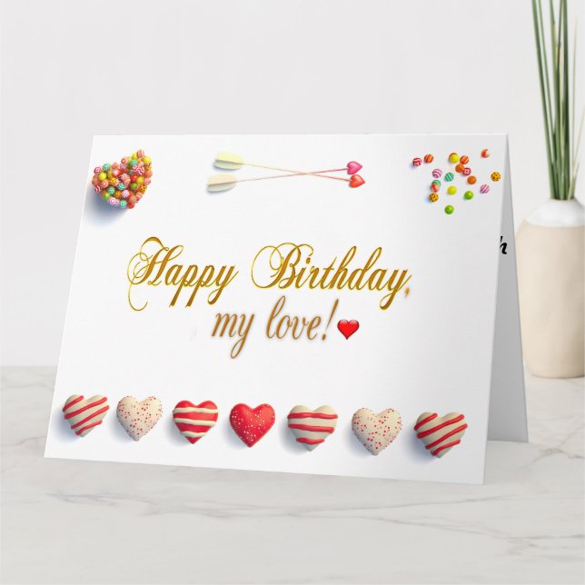 Für meine Liebe Geburtstag Karte (Vorderseite)