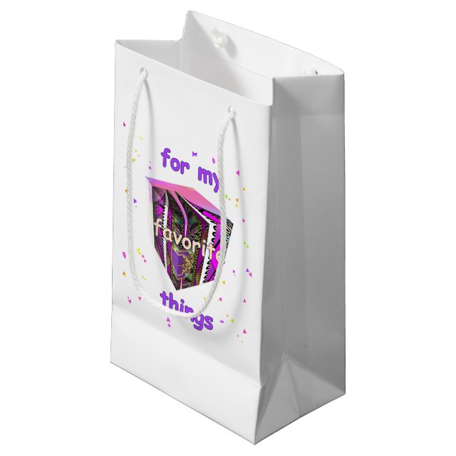 Für meine Lieblingssachen Kleine Geschenktüte (Vorderseite Schrägansicht)