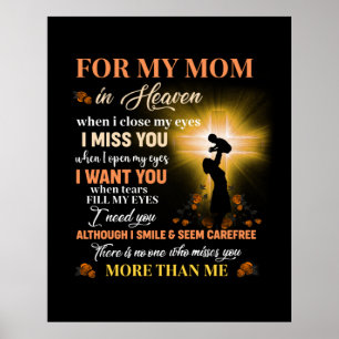 Für meine Mama am Himmelstag Geschenk für den Sohn Poster