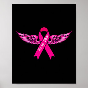 Für meine Mama rosa Wing Coolen Brustkrebs Bewusst Poster