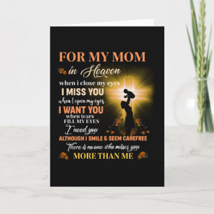 Für meine Mutter im Himmel, Geschenk zum Memorial  Karte