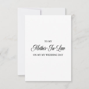 Für meine Mutter im Recht am Tag meiner Hochzeit Dankeskarte