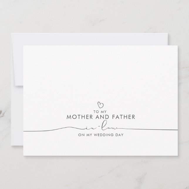 Für meine Mutter und meinen Schwiegervater Hochzei (Vorderseite)