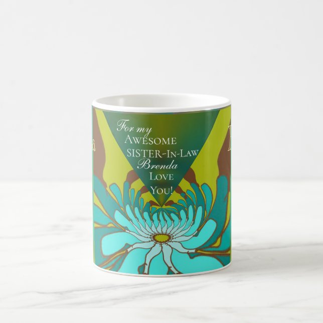 Für meine Phantastische Schwesterbrenda Liebe Sie! Kaffeetasse (Mittel)