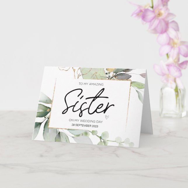 Für meine Schwester Hochzeit danke von Brautgarten Karte (Orchidee)