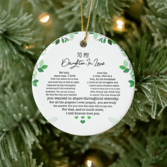Für meine Schwiegertochter Keramik Ornament (Baum)