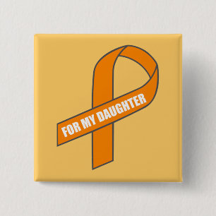 Für meine Tochter (orange Band) Button