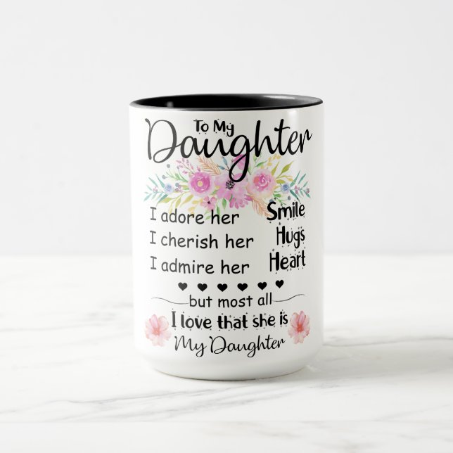 Für meine Tochter, Tochter Coffe Tasse das beste G (Zentrum)