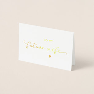 Für meine zukünftige Ehefrau Gold Wedding Day Card Folienkarte