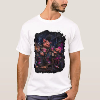 Für meinen Dad Punk-Schwein T-Shirt