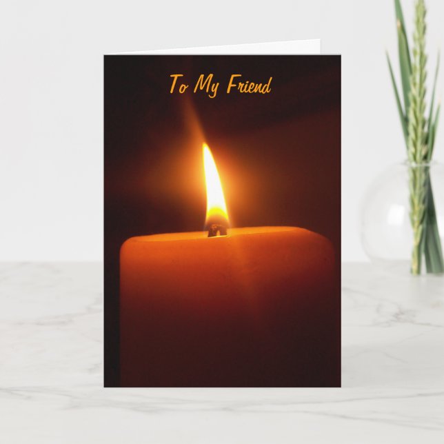Für meinen Freund - Pumpkin Colour Candle Single Karte (Vorderseite)
