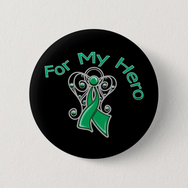 Für meinen Heldengel Angel Leberkrebs Button (Vorderseite)