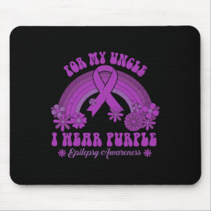 Für meinen Onkel trage ich Lila Epilepsie Awarenes Mousepad