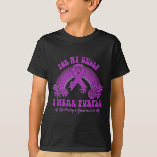 Für meinen Onkel trage ich Lila Epilepsie Awarenes T-Shirt