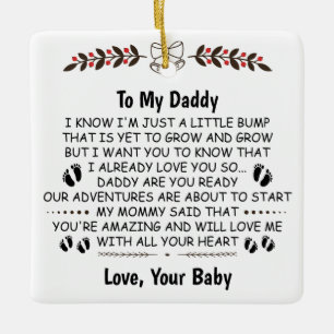 Für meinen Papa aus Mama's Tummy, Vater, um Gesch Keramikornament
