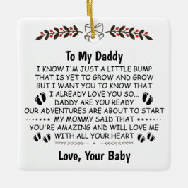Für meinen Papa aus Mama's Tummy, Vater, um Gesche Keramikornament