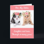 Für meinen Sister-Niedliche Geburtstag Karte<br><div class="desc">Feiern Sie Ihren Geburtstag mit diesem Paar niedlicher Kätzchen! Personalisieren Sie die Nachrichten,  um Ihre eigenen sinnvollen Gruß zu erstellen. Danke für die Suche und hoffen,  dass Sie Spaß haben! (Public Domain-Image. Lizenzierte Grafiken)</div>