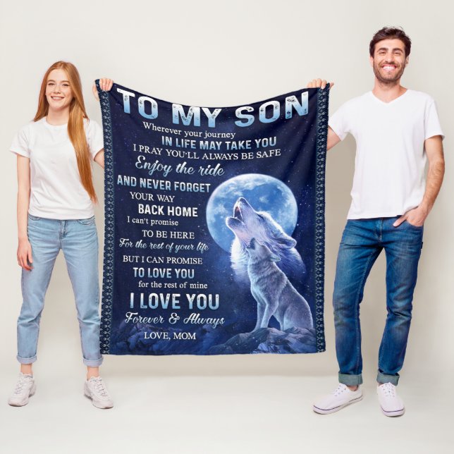 Für meinen Sohn Fleecedecke (Beispiel)