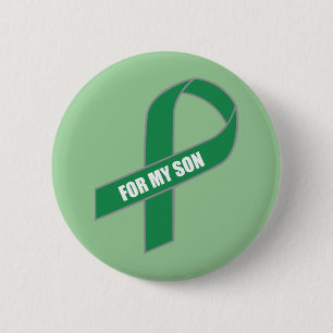 Für meinen Sohn (grünes Band) Button
