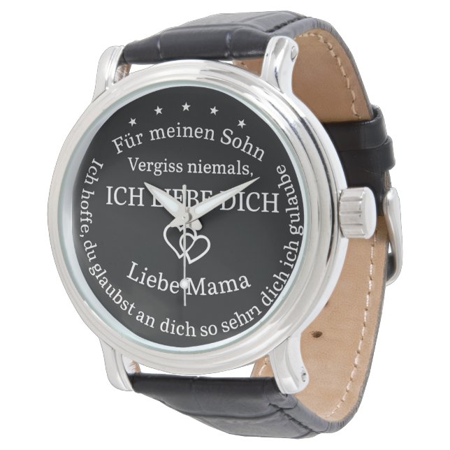 Für meinen Sohn Pocket Watch  Armbanduhr (Schrägansicht)