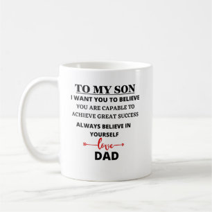 Für meinen Sohn Zitatserfolg Kaffeetasse