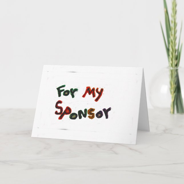 "für meinen Sponsor"-Erholungen Dankeskarte (Vorderseite)