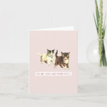 Für mich bist du purr-fect-vintage Katzen Punny Ka