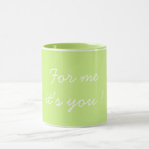 Für mich bist du Valentinsgrün Tasse