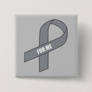 Für mich (graues/silbernes Bewusstseins-Band) Button